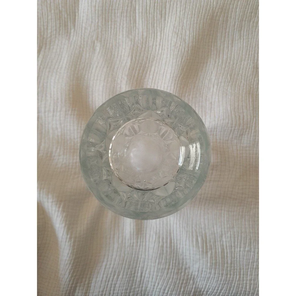Hermanova Hut Glass Ovoid Paneled Frosted Vase No.20379